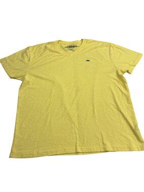 Ecko Unltd Yellow V-Neck T-Shirt 3XL Cotton Blend Short Sleeve Casual Tee